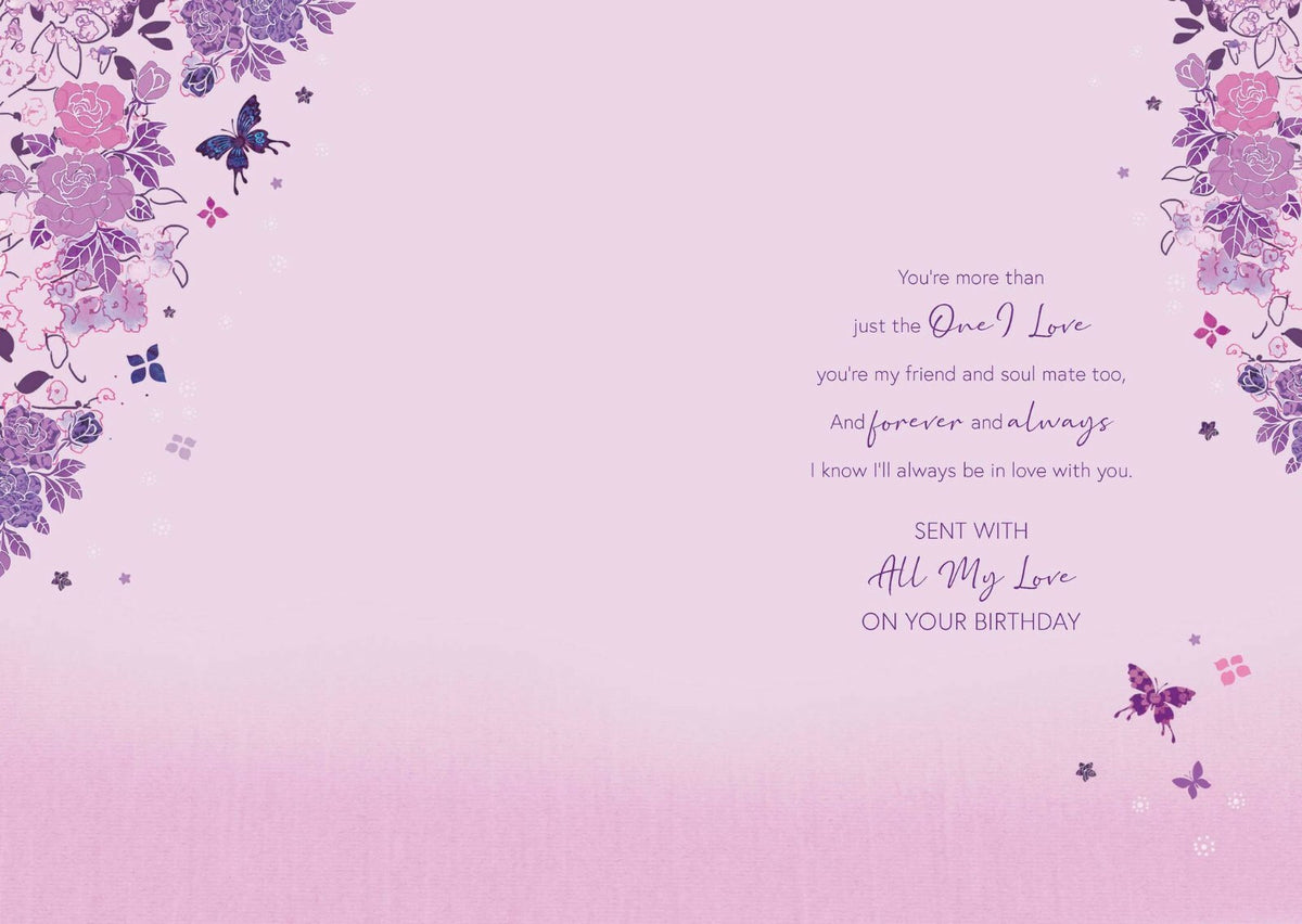 One I Love Birthday Card Dress Bag & Diamante Happy Lovely Greeting