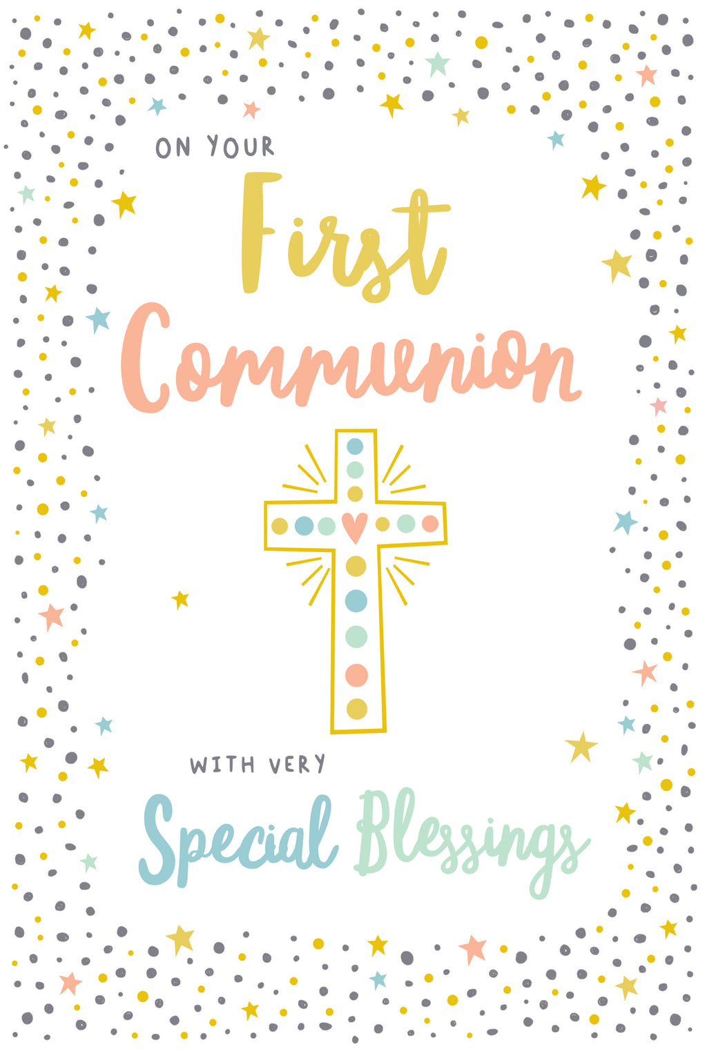 First Holy Communion Card On Your With Very Special Blessings Lovely Verse