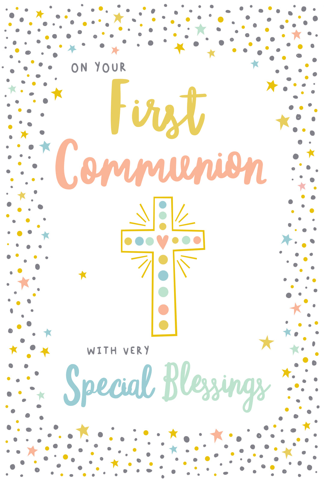 First Holy Communion Card On Your With Very Special Blessings Lovely Verse