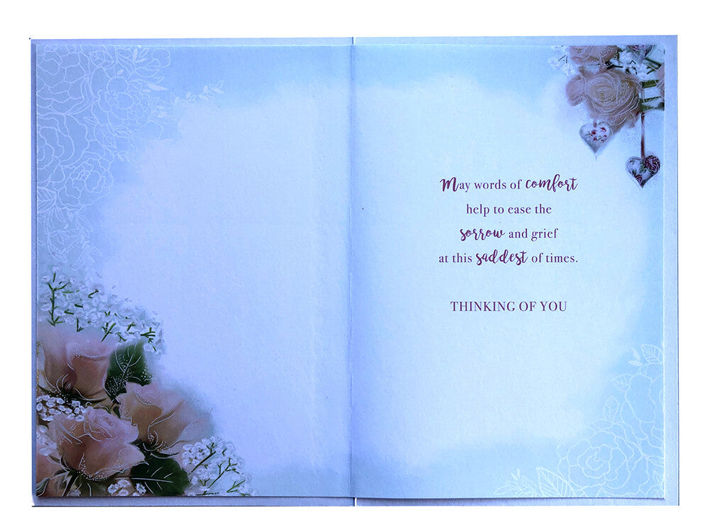 Wife Sympathy Condolence Card On The Loss Of Your  Roses Design  Bereavement