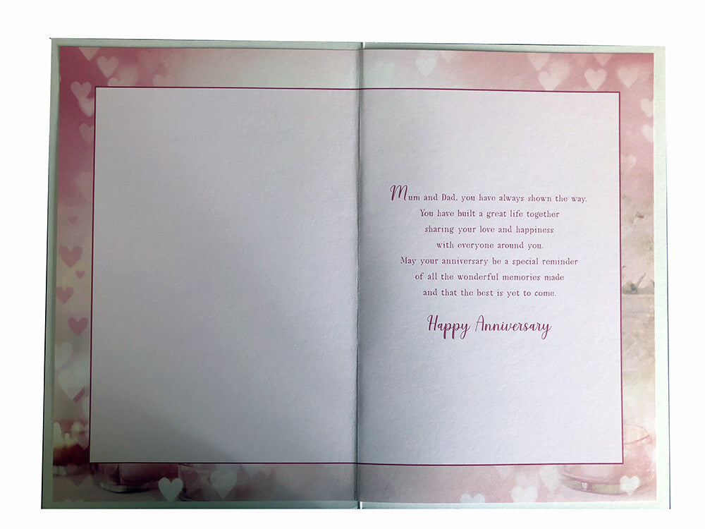 Mum & Dad Anniversary Card For A Special Candle Design Sentiments Lovely Verse