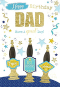 Birthday Card For Dad 13x19cm Beer Pump Handles Design With Verse Inside