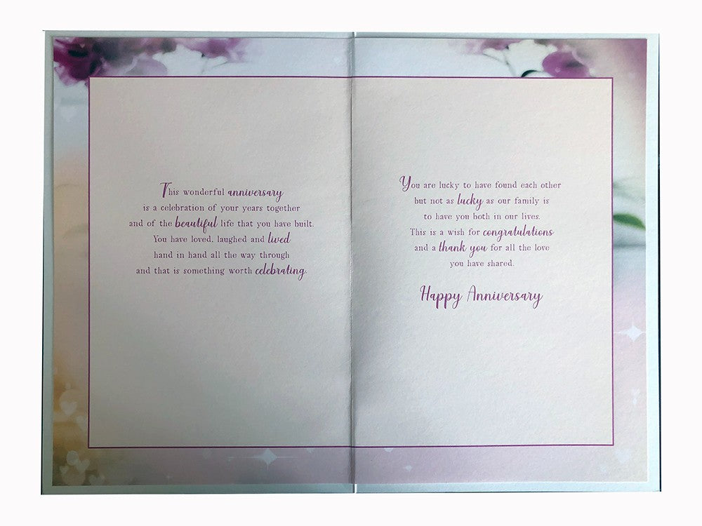 Golden Anniversary Card Mum & Dad  Sentimental Verse  15x23cm  New