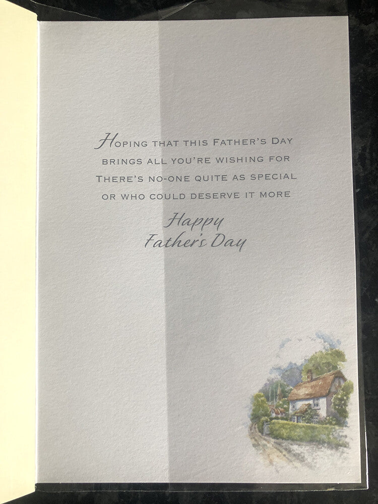 Happy Fathers Day Card Open Cottage Church Track