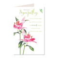 With Deepest Sympathy Card Bereavement Flower Design Bright Modern Cascade