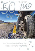 Dad 50th Birthday Card 50 Today Happy To A Special  Motorbike Design