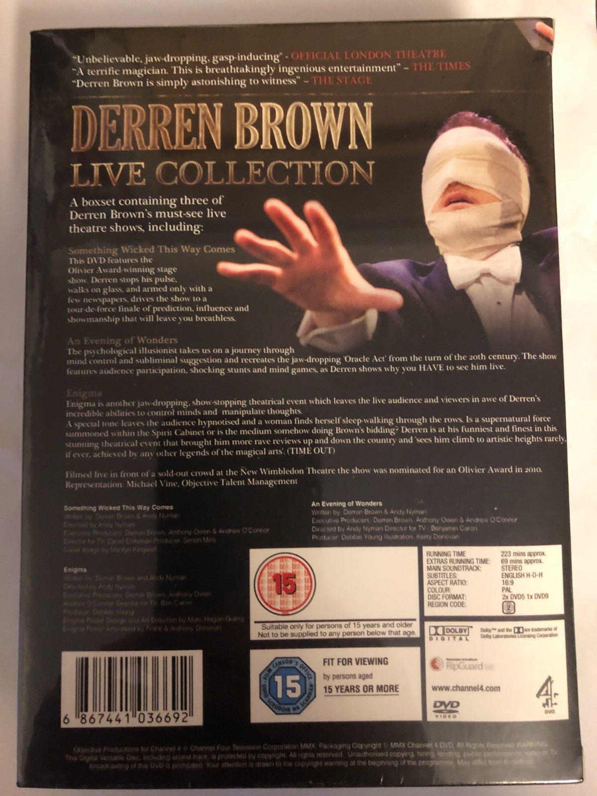 Derren Brown Live Collection (15) DVD Brand New UK Release Region 2 Sealed
