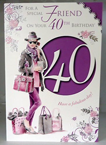 For A Special Friend On Your 40th 40 Happy Birthday Shopping Bags Phone Card