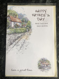 Happy Fathers Day Card Open Cottage Church Track