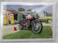 Royal Enfield Interceptor 1965 Greeting Card - Classic Motorcycle Art 8"x6"