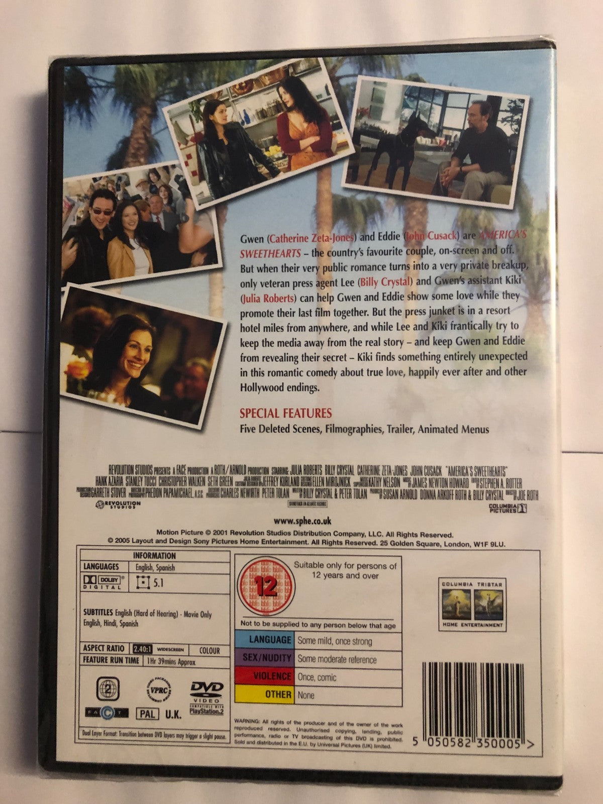 America's Sweethearts (2005) Julia Roberts BRAND NEW FACTORY SEALED UK ISSUE DVD