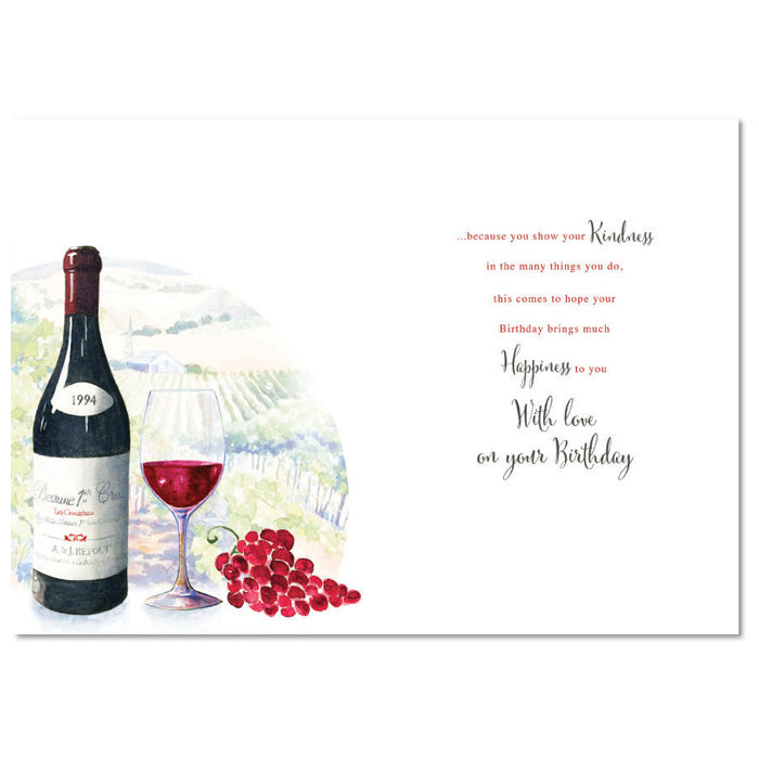 Dad Happy Birthday Card On Your Birthday For You Wine Design Bright Modern