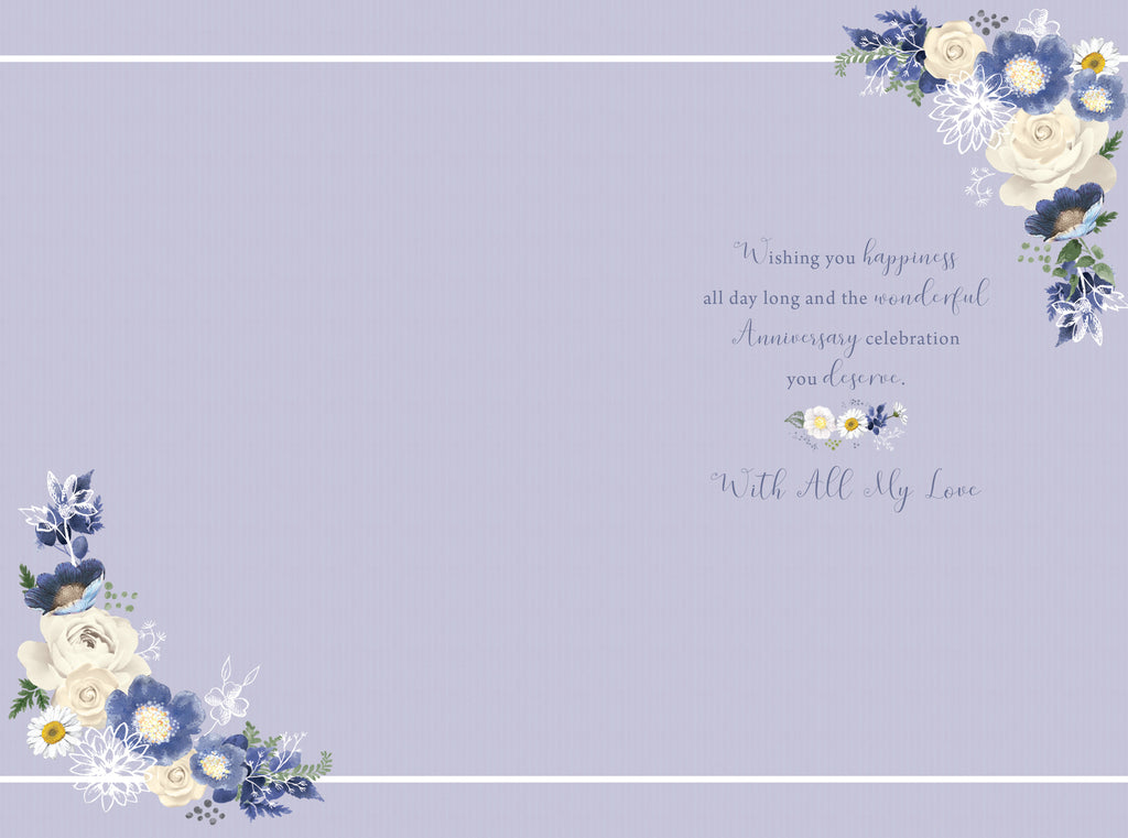 Wife Platinum Anniversary Card On Our 70th Flowers Happy Lovely Verse