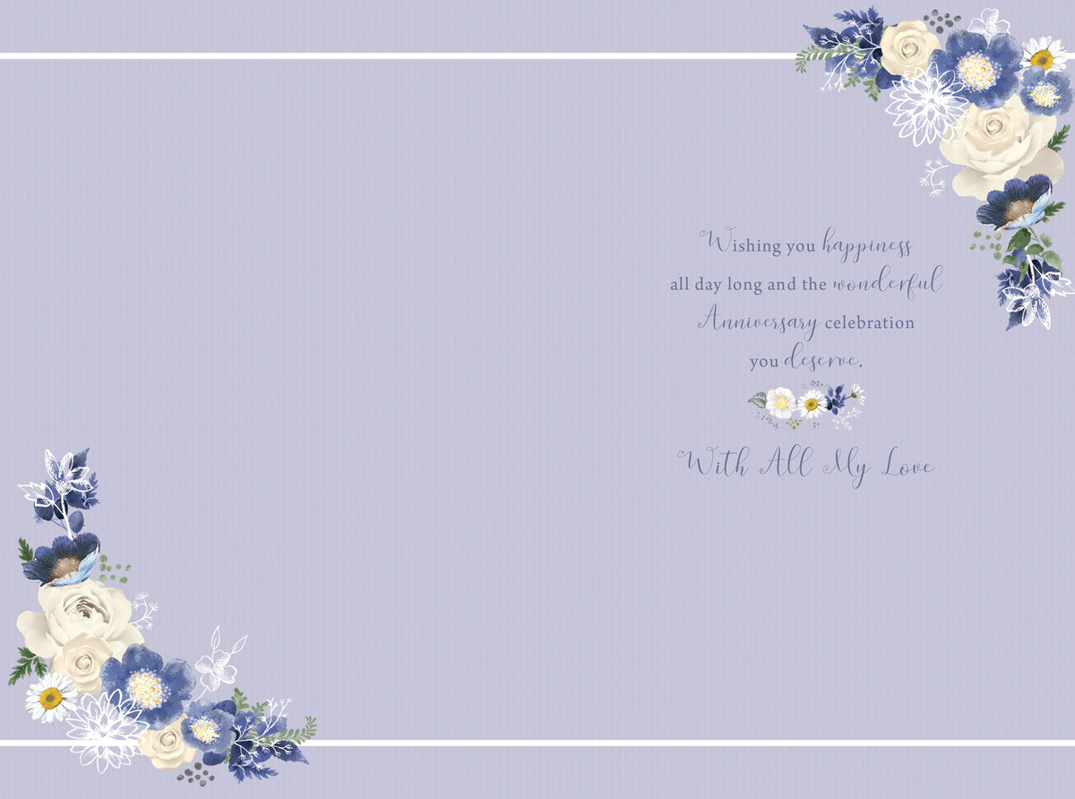 Wife Platinum Anniversary Card On Our 70th Flowers Happy Lovely Verse