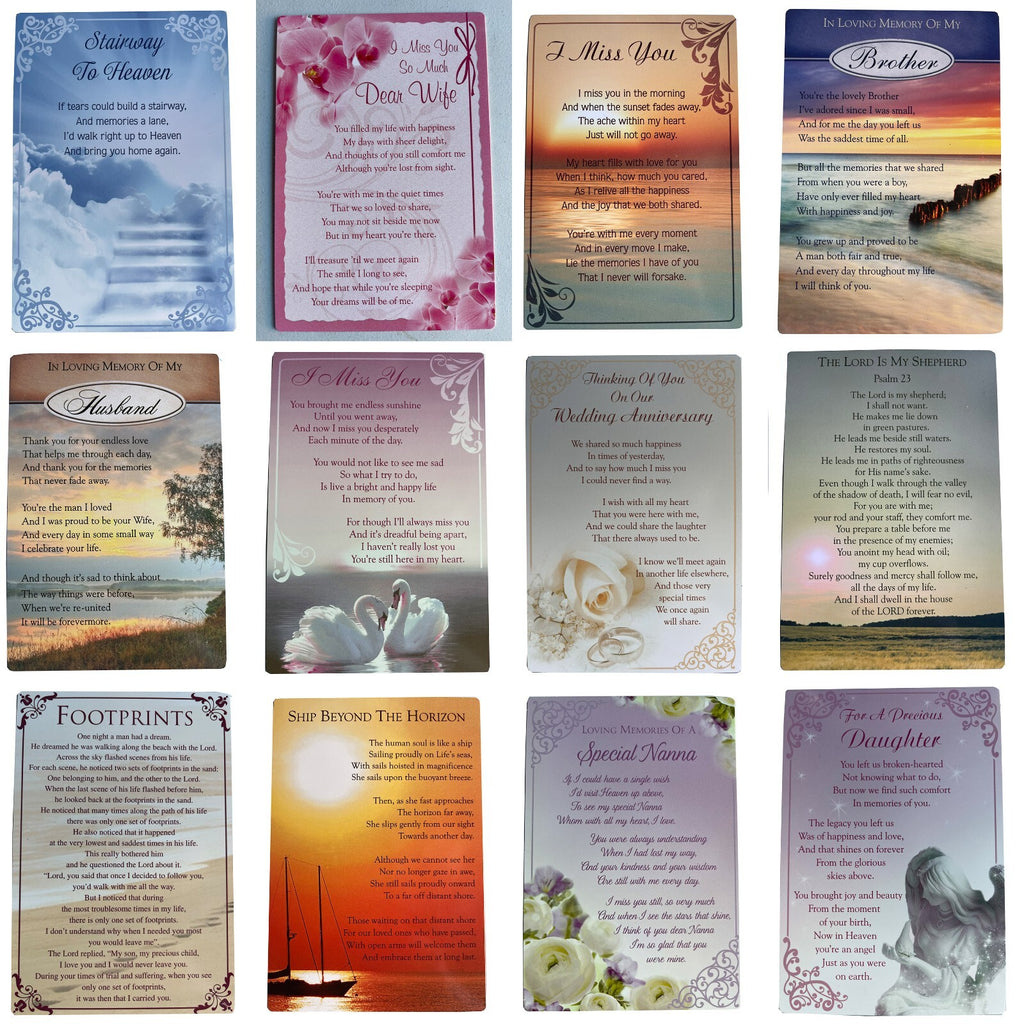 Memorial Card Grave Graveside In Loving Memory Relations Baby Family Open