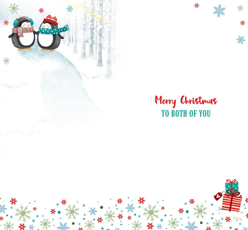 Both Of You Christmas Card Walking In A Winter Wonderland 9" x 5"