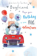 Boyfriend Birthday Card Hope Your Birthday Is One Big Adventure Cute Dog