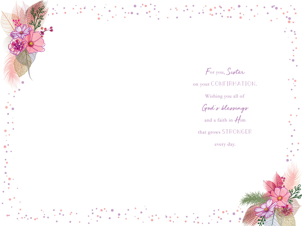Sister Confirmation Day Card To A Special On Your Lovely Verse