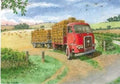 Seddon Atkinson All Loaded Up Ready To Go Open Blank Christmas Birthday Card