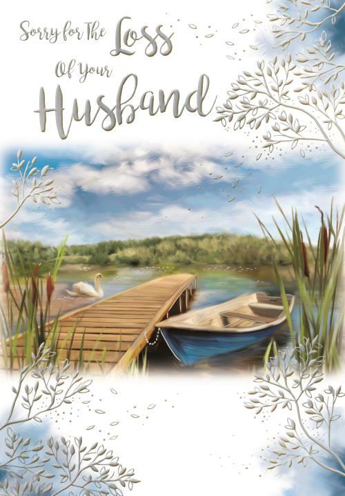 Husband Sympathy Condolence Card Sad Loss Of Your Moored Boat Design Bereavement