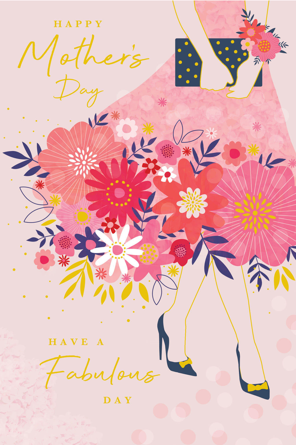 Have A Fabulous Day Flower Dress Open Happy Mother's Day Card Lovely Verse
