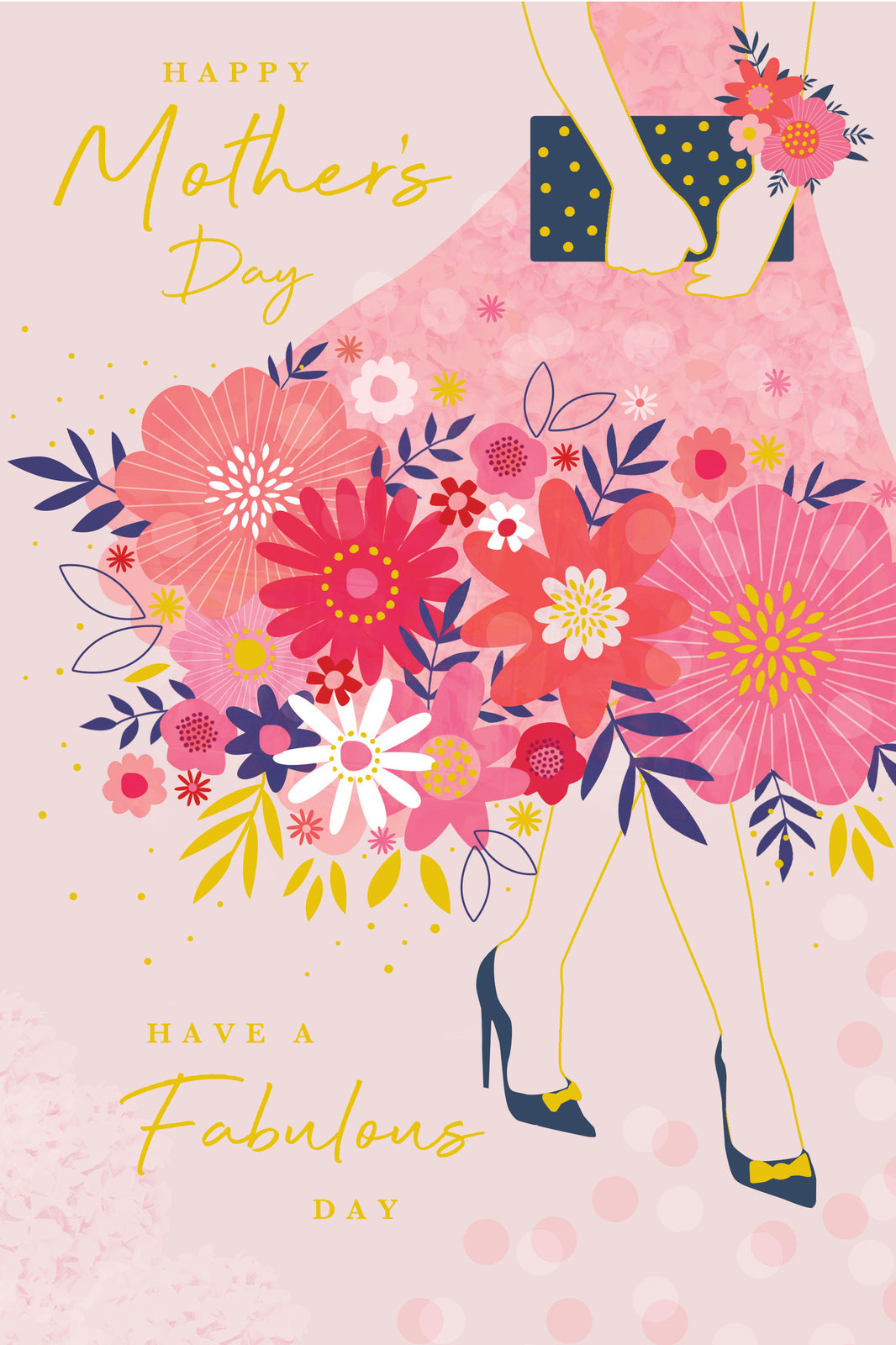 Have A Fabulous Day Flower Dress Open Happy Mother's Day Card Lovely Verse