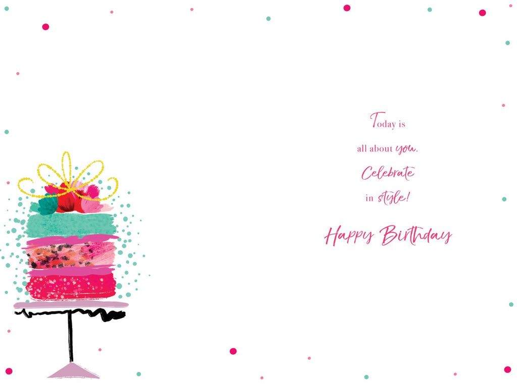 Niece 18th Birthday Card - Special 18 Today - Modern Cake Design