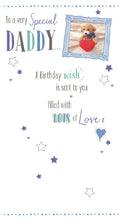 Daddy Happy Birthday Card To A Very Special A Birthday Wish Teddy Heart Design