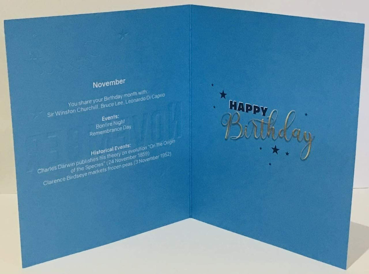 November Happy Birthday Card Nobody's Perfect But Those Born In Come Close Male