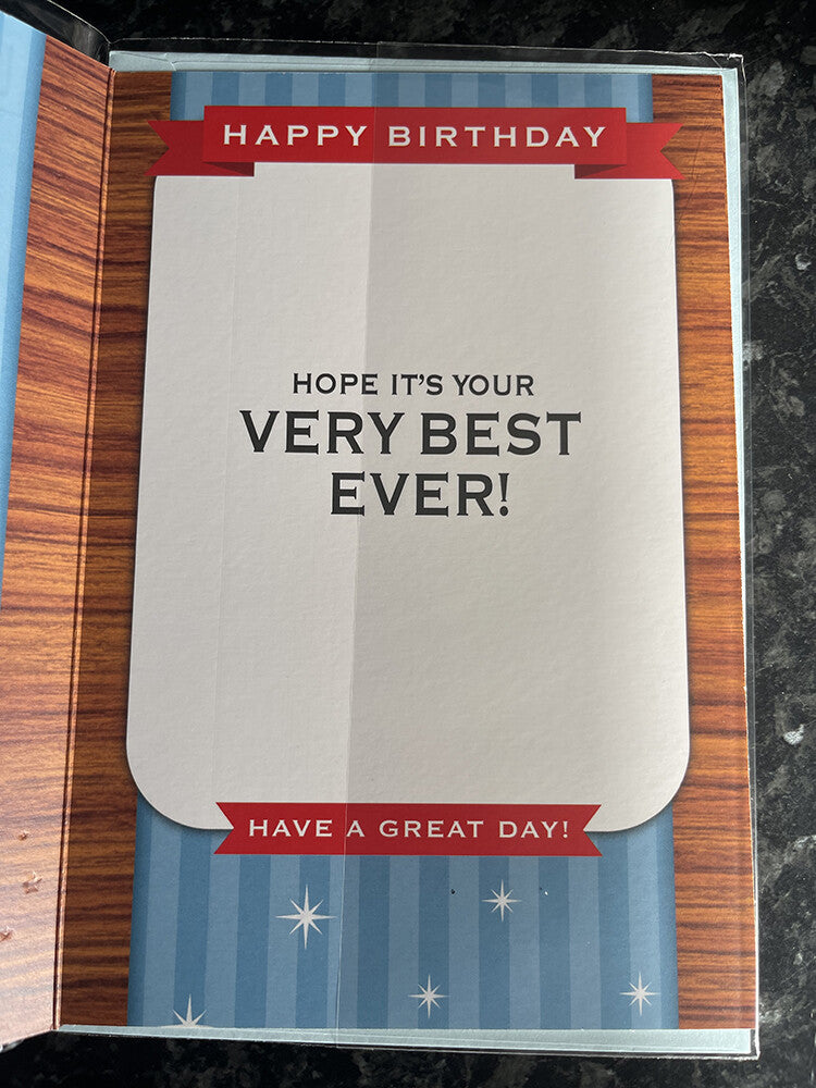 Great Grandad Happy Birthday Card Cute Dog Enjoy Yourself