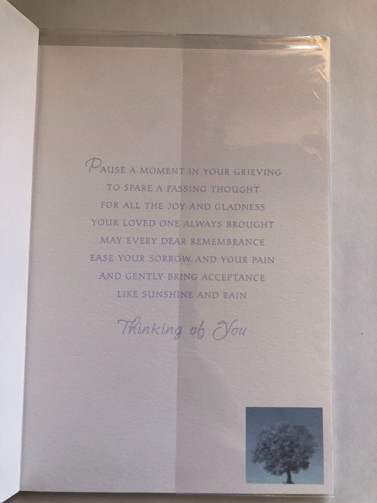 With Sympathy Condolence Card On The Loss Of Your Dad Tree