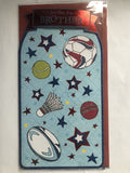 Brother Happy Birthday Card Football Tennis Cricket Shuttlecokc Rugby Ball