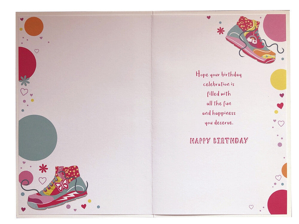 Daughter 9th Birthday Card Age 9 Have The Best Day Trainers Happy