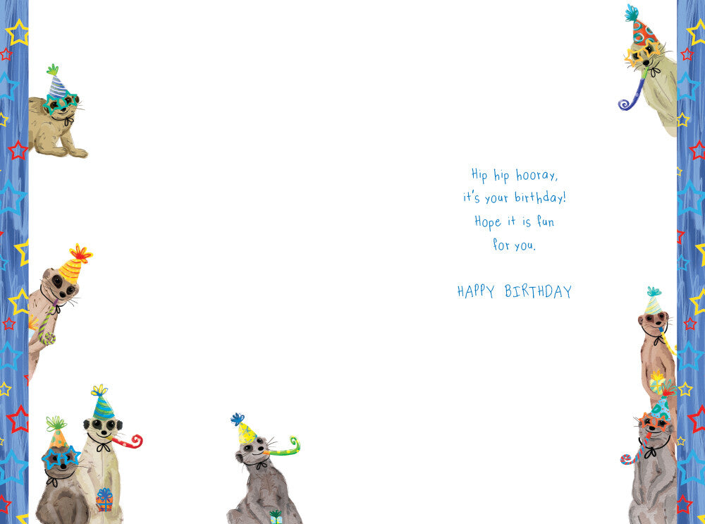Grandson 8th Birthday Card Age 8 Meerkats 9" x 6" Lovely Verse