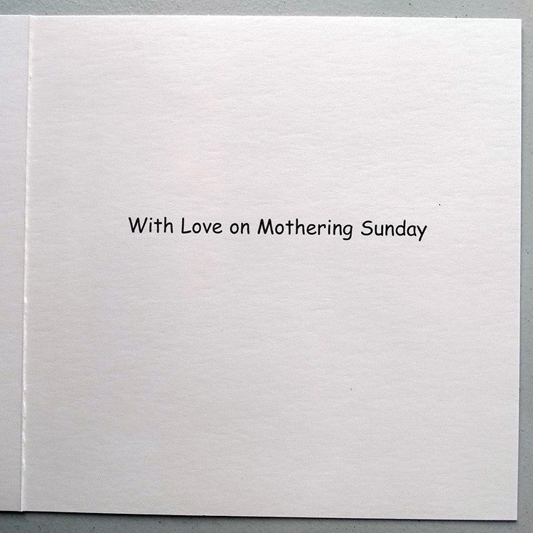 Mothering Sunday Vase Purple Pink Flowers Design Lovely Verse Mother's Day Card