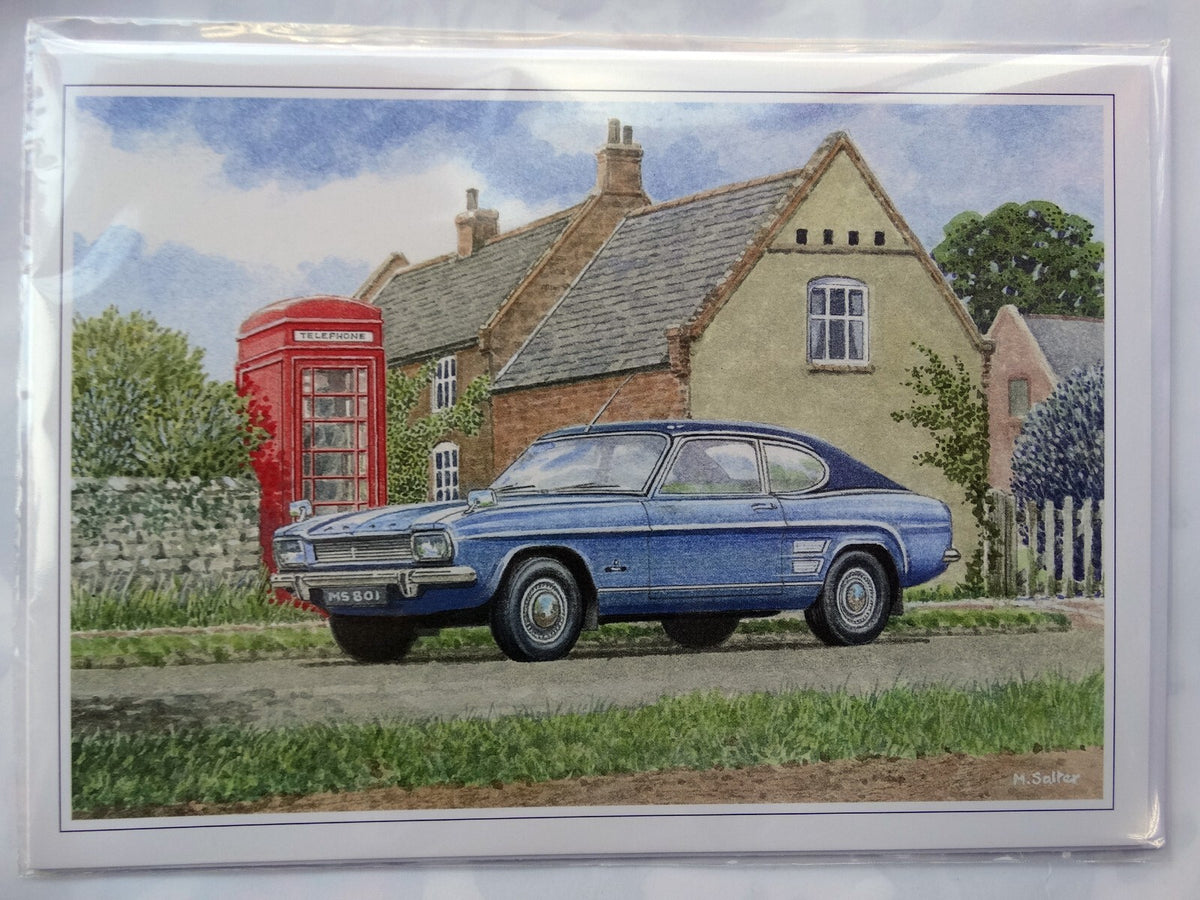 Ford Capri MK 1 I One Card Design Classic Open Happy Birthday Christmas Card