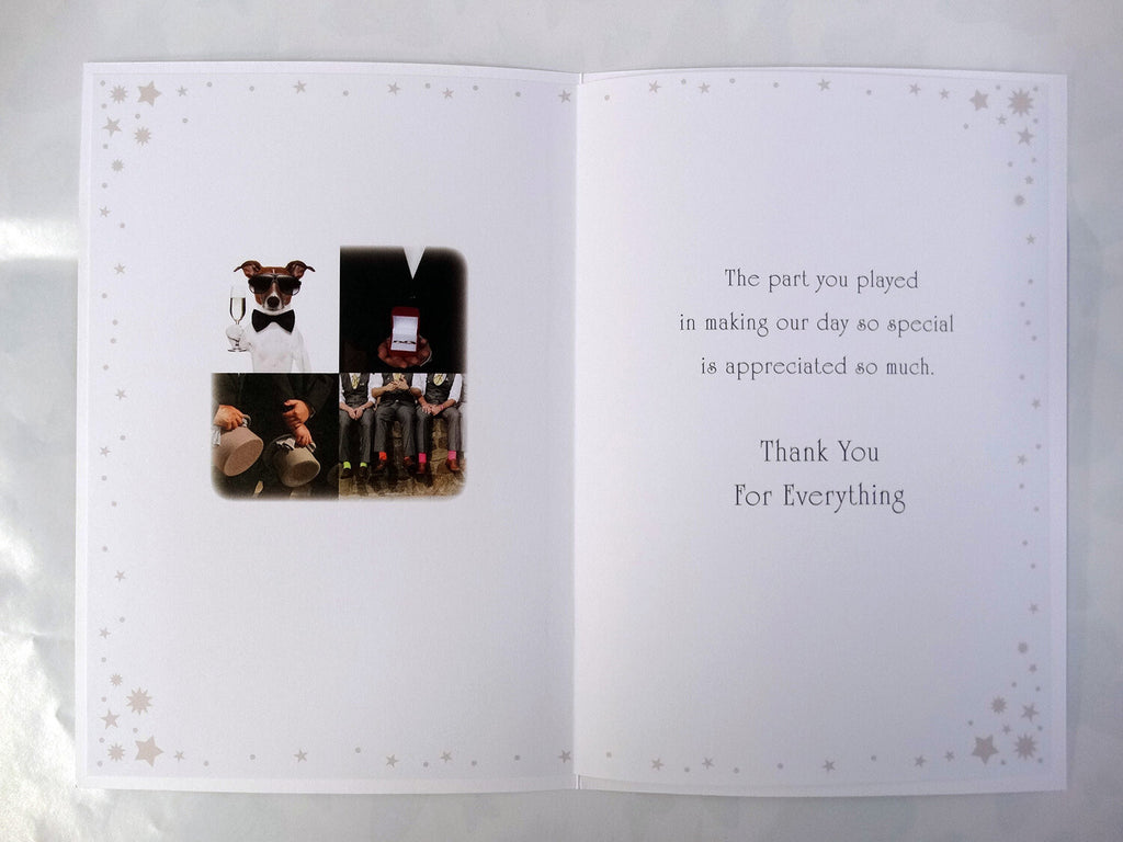 Groomsman Wedding Day Card Thank You For Being A Wonderful Modern Photo Design