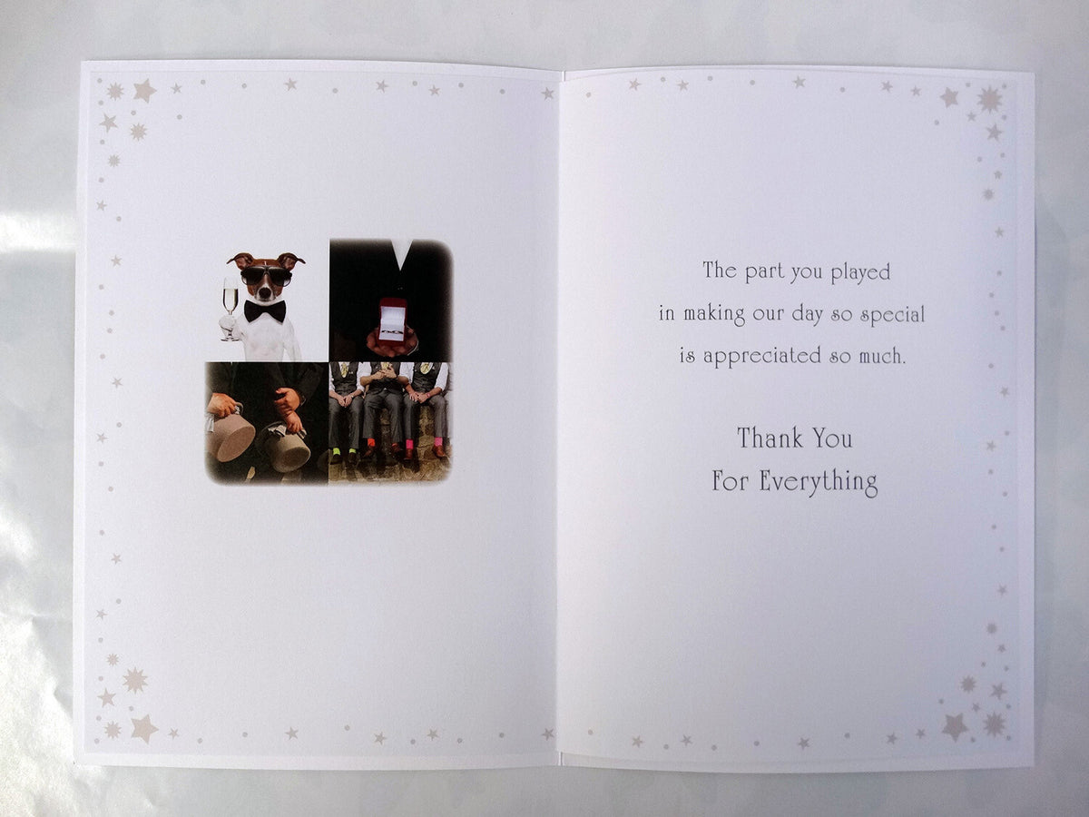 Groomsman Wedding Day Card Thank You For Being A Wonderful Modern Photo Design
