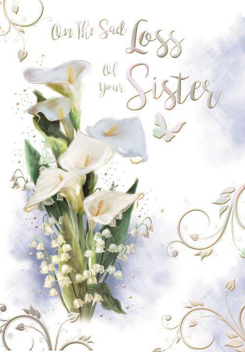 Sister Sympathy Condolence Card Sad Loss Of Your Carla Lilley Design Bereavement