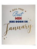 January Male Birthday Card All The Best Men Are Born In Happy Lovely Verse