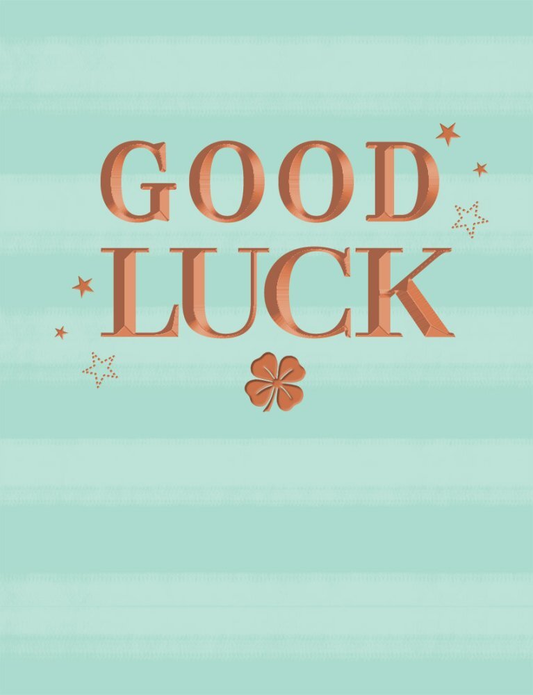 Good Luck Card Good Luck Classic - 8 x 6 " - Foil Embossed