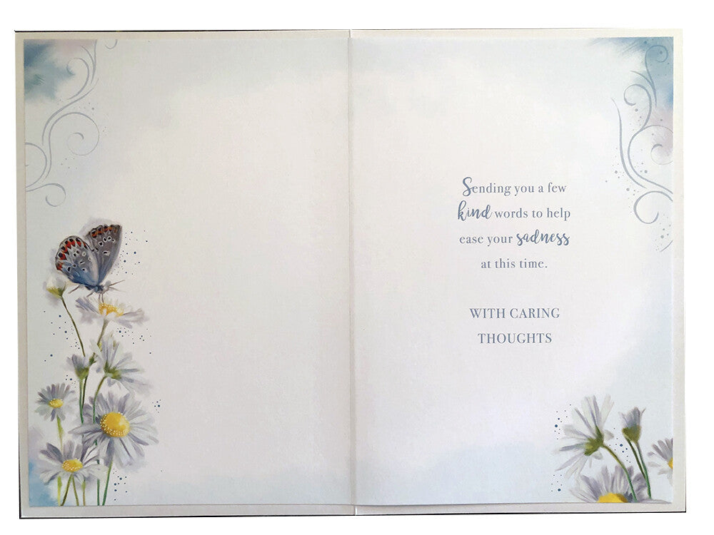 Pet Sympathy Bereavement Card The Loss Of Your Butterfly Design Condolence