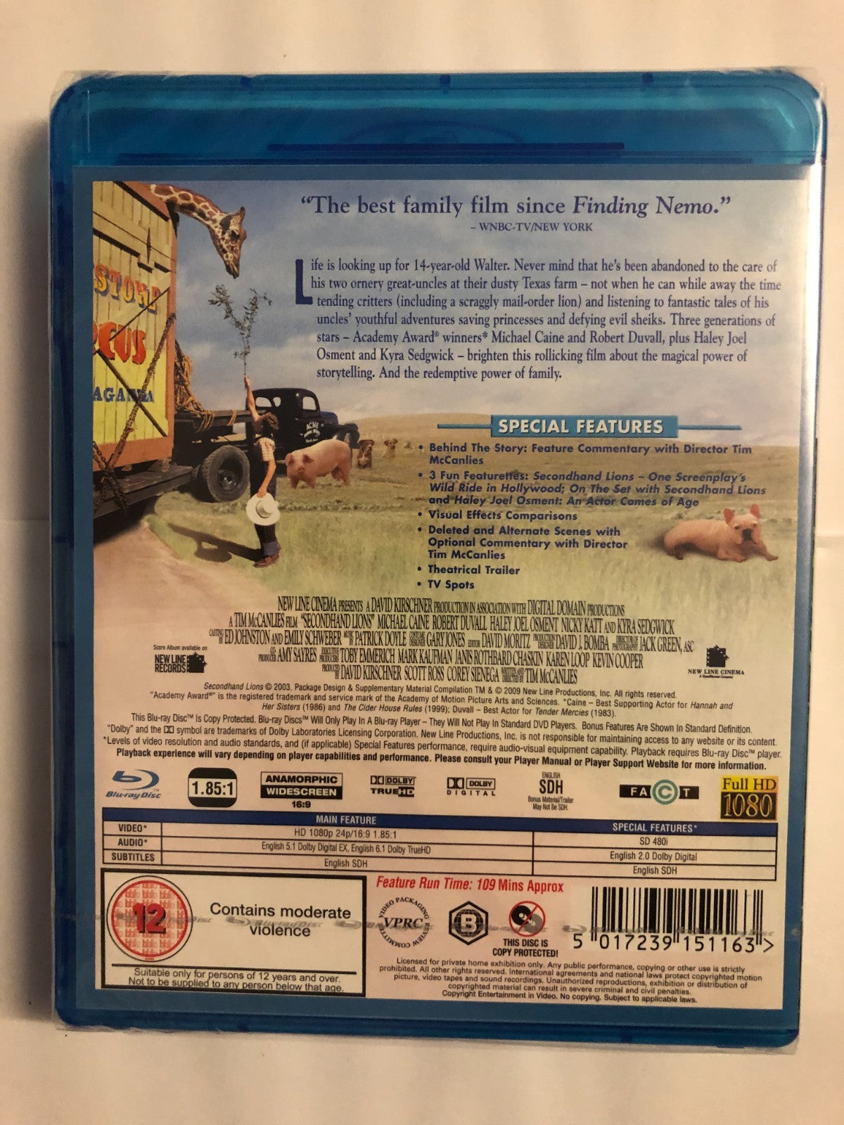 Secondhand Lions (12) 2003 Blu-ray Brand New UK Release Genuine Fast Region 2