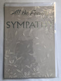 With Sympathy Condolence Card To All The Family Leaves