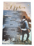 Nephew Birthday Card - Inspirational Sea View Design, Quality Board, Verse