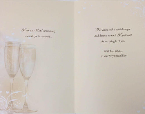 30th Pearl Anniversary Card On Your Champagne Design Greeting Lovely Verse
