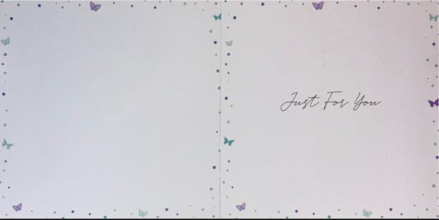 Peacock Birthday Card for Her Female Happy  Wishes Glitter Butterfly Large