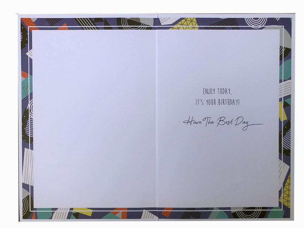 Son Happy Birthday Card You're Super Awesome Bright Modern Design Lovely Verse