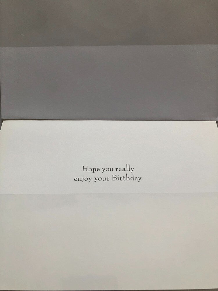 Open Happy Birthday Card Vinyards Cottage Scenery
