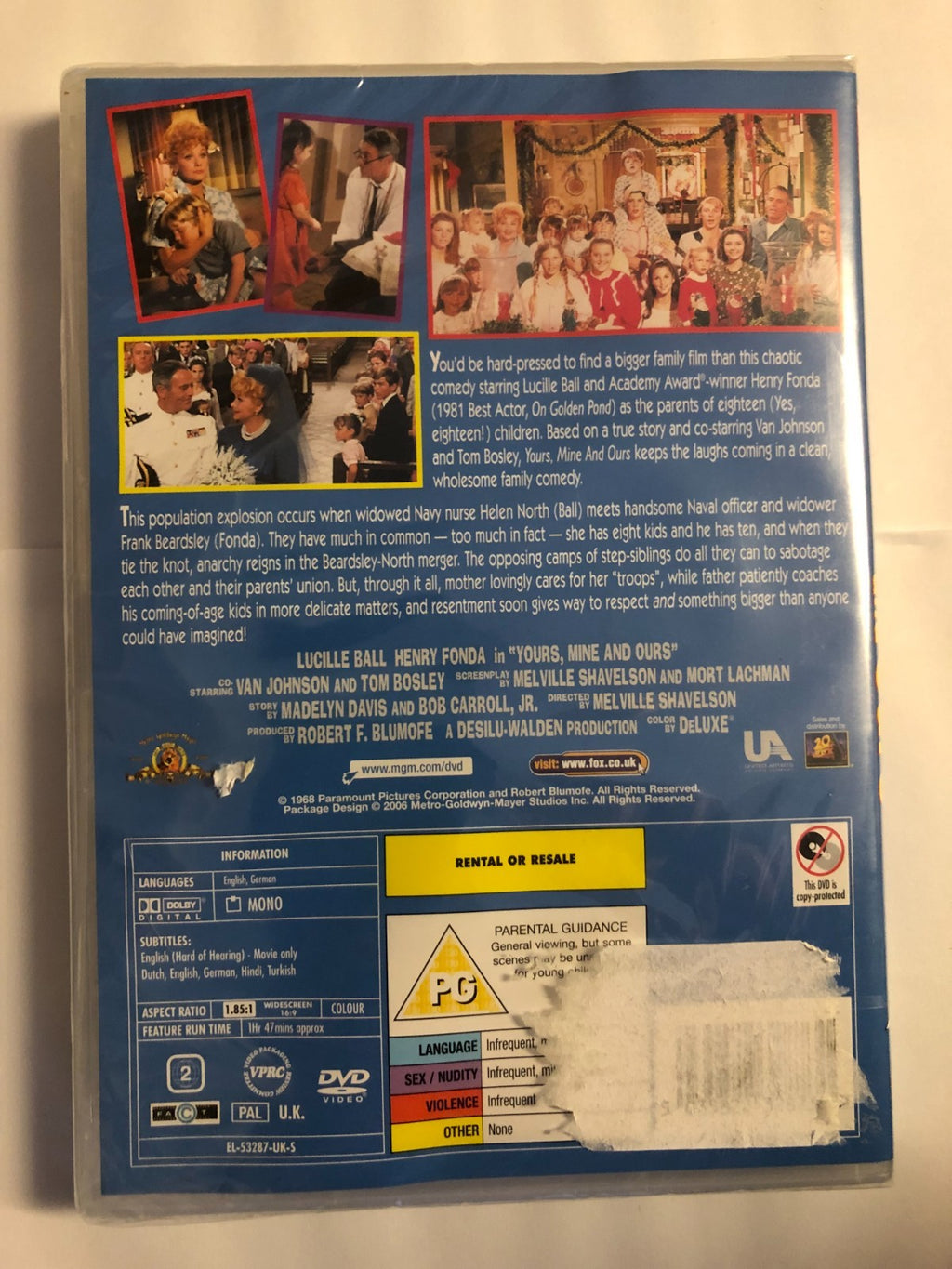Yours Mine and Ours (2006) Lucille Ball Henry Fonda  DVD R2 New & Sealed